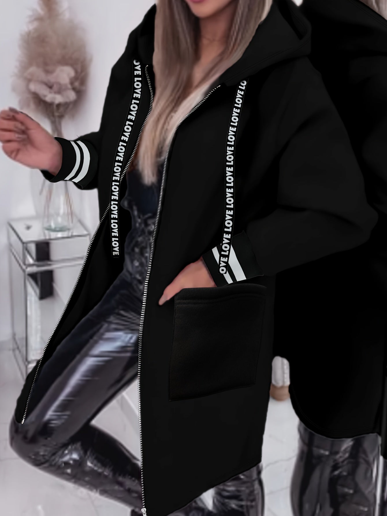 Nicola | Hooded Long Sleeve Zip Jacket