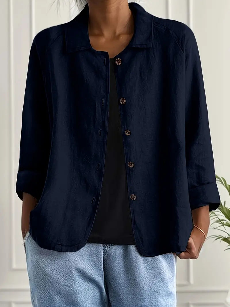 Dianette | Lightweight Long Sleeve Button-Up Shirt