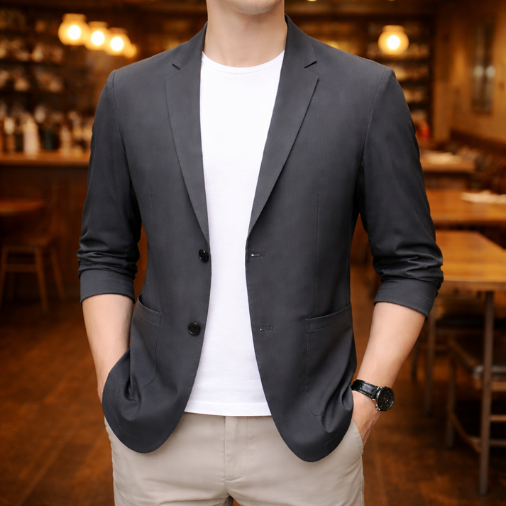 Danson | Blazer with Notched Lapels and Patch Pockets