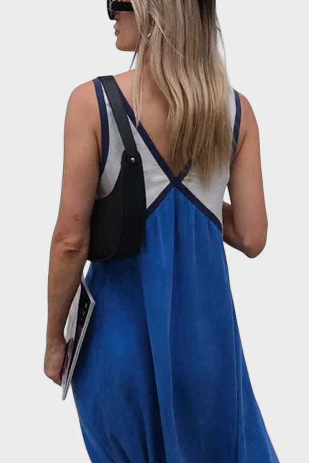 Vida | Sleeveless Color Block Maxi Dress