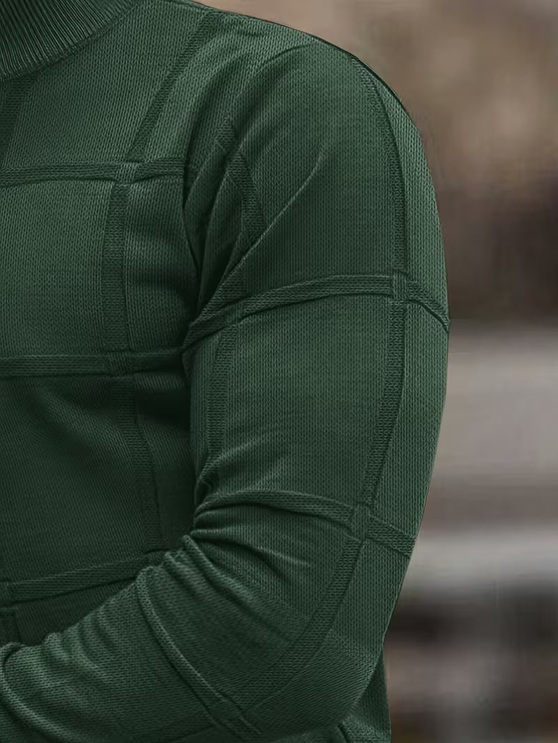 Roaan | Textured Mock Neck Long Sleeve Sweater