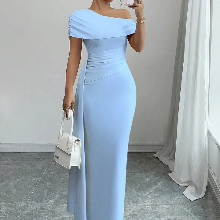 Bianca | One Shoulder Maxi Dress in Multiple Colors