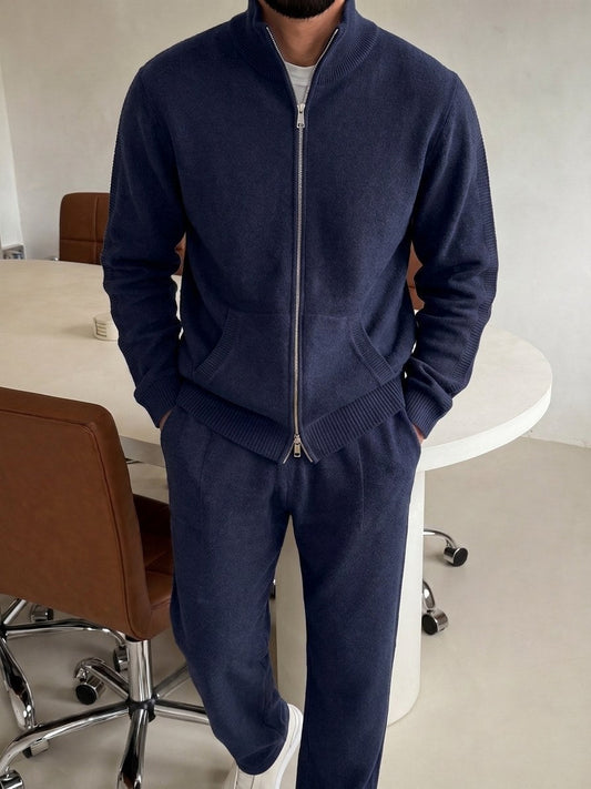 Wilhelm | Knit Set With Zippered Jacket and Pants