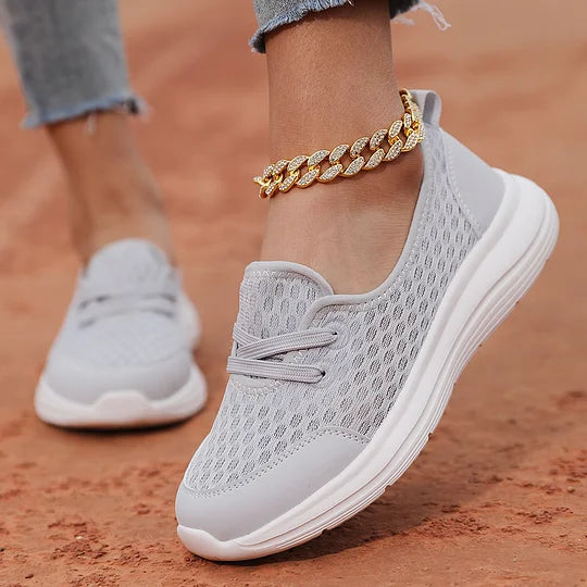 Firsova - Mesh Lace-Up Soft Sole Walking Shoes