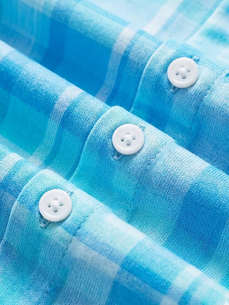 Endrita | Plaid Short Sleeve Button Front Shirt
