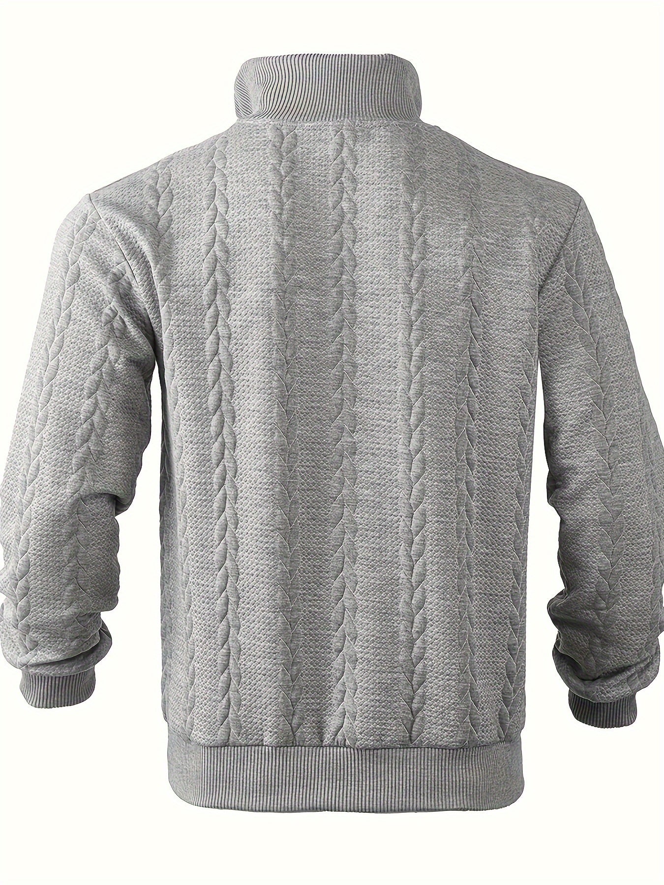 Caleb | Quarter Zip Textured Knit Sweater