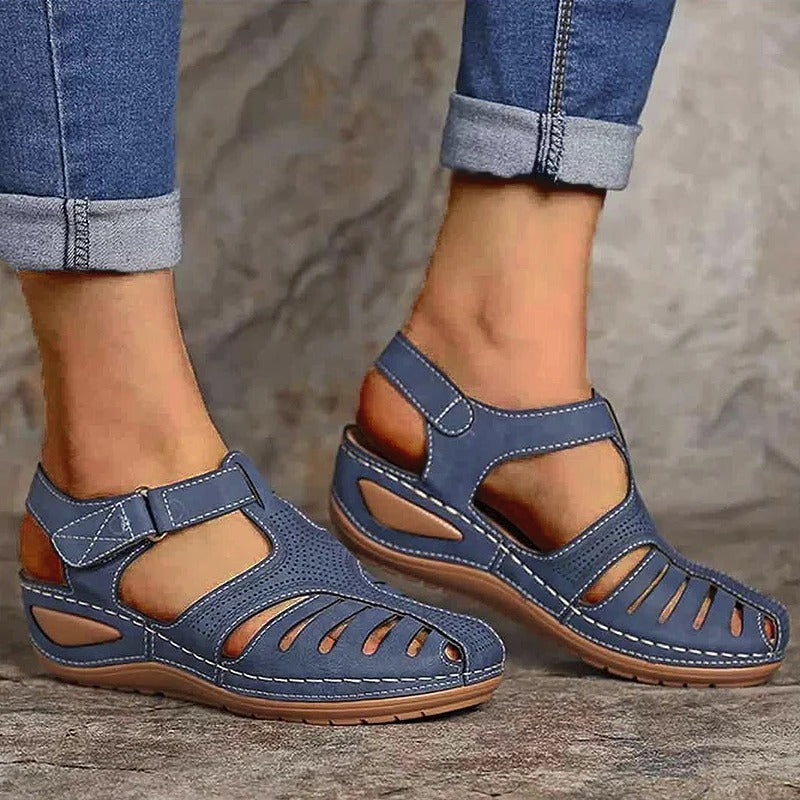 Leola | Closed Toe Cutout Strap Sandals