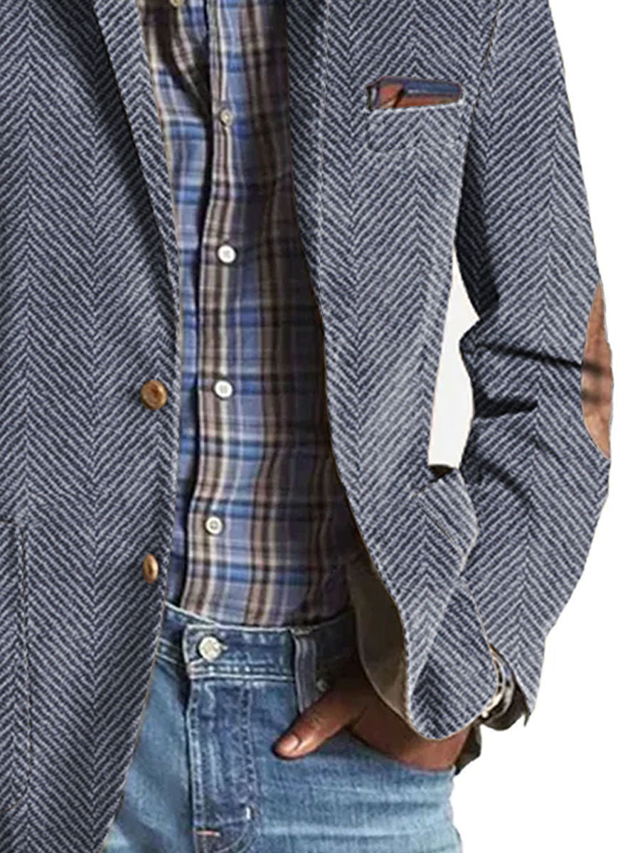 Elon | Herringbone Two Button Casual Blazer