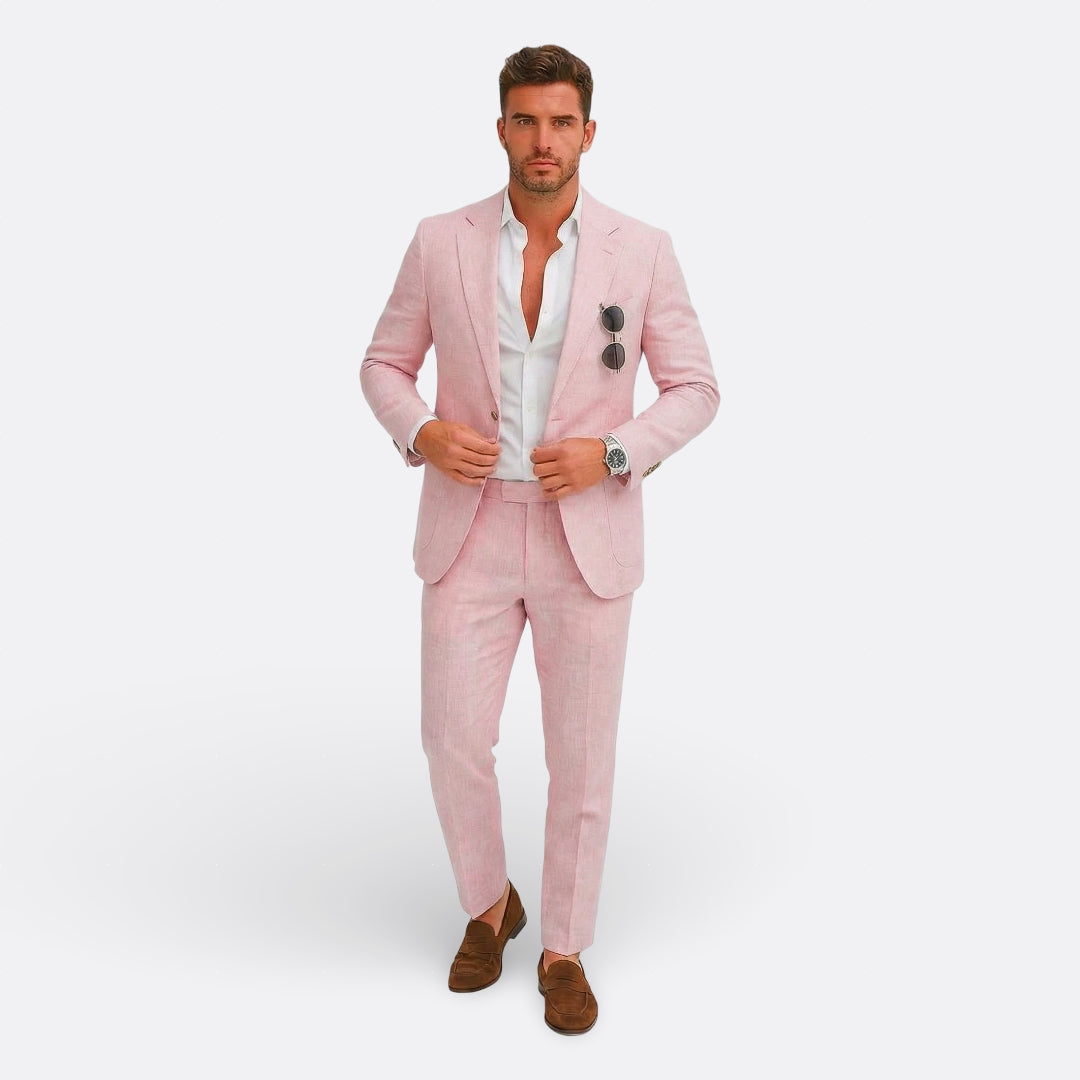 Jedson | Linen Blend Suit Set With Blazer