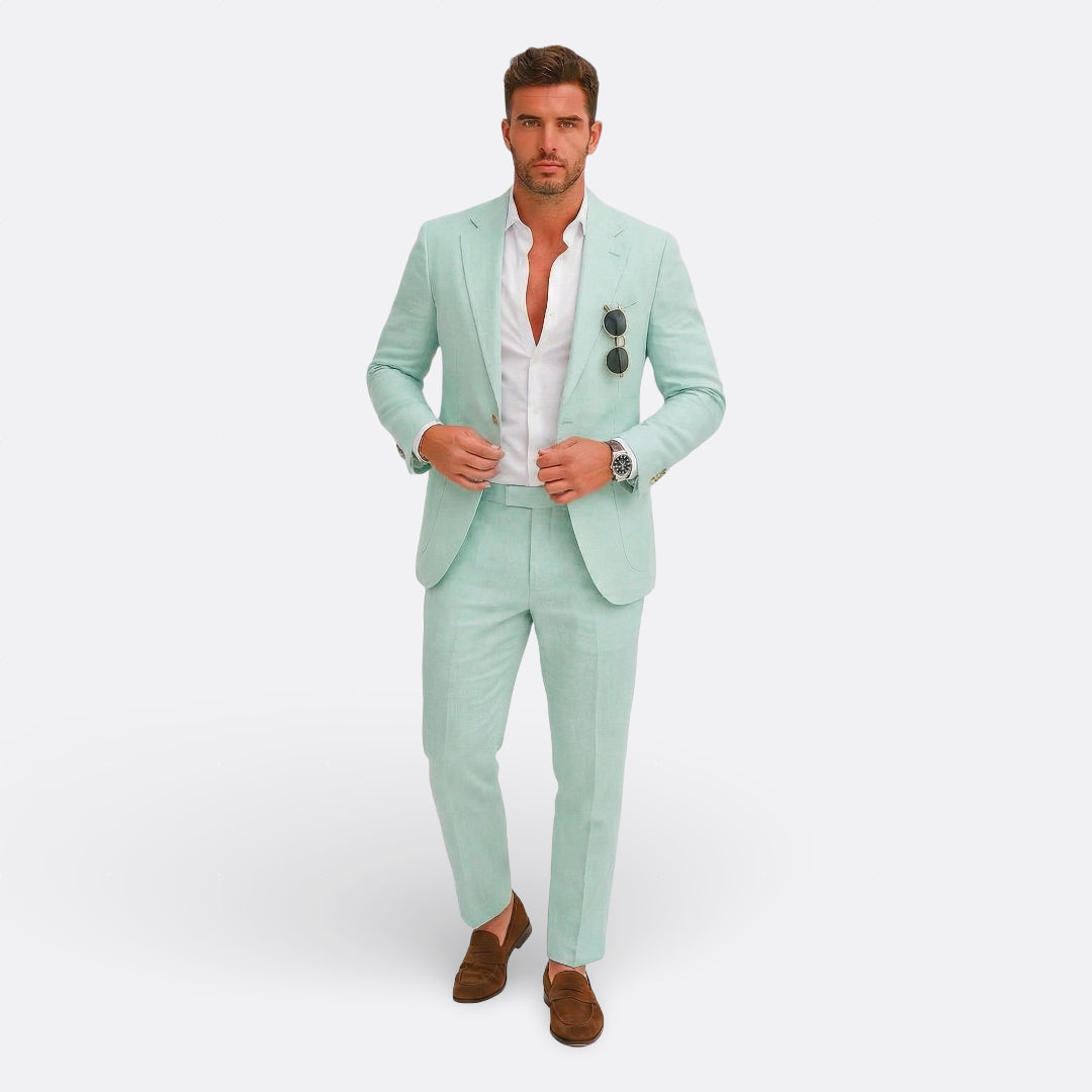 Jedson | Linen Blend Suit Set With Blazer