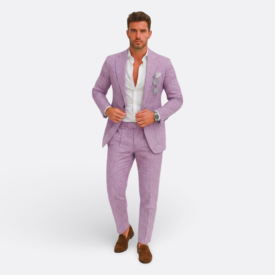 Jedson | Linen Blend Suit Set With Blazer