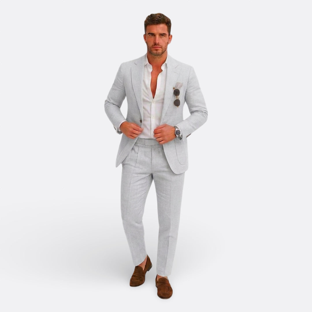 Jedson | Linen Blend Suit Set With Blazer