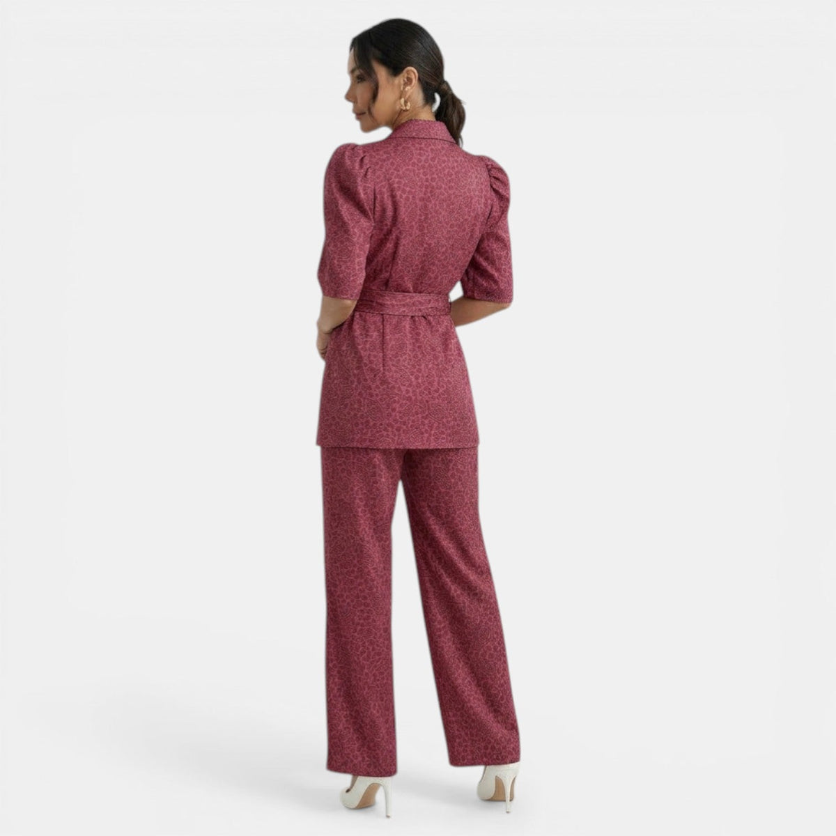 Nicoinia | Elegant Two-Piece Set with Puff Sleeves