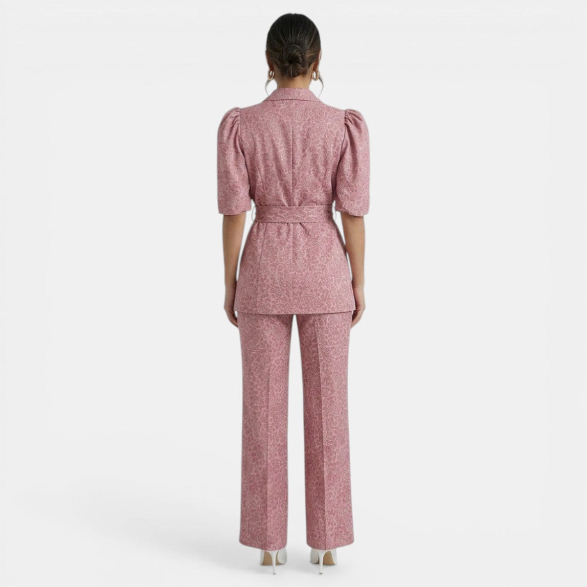 Nicoinia | Elegant Two-Piece Set with Puff Sleeves