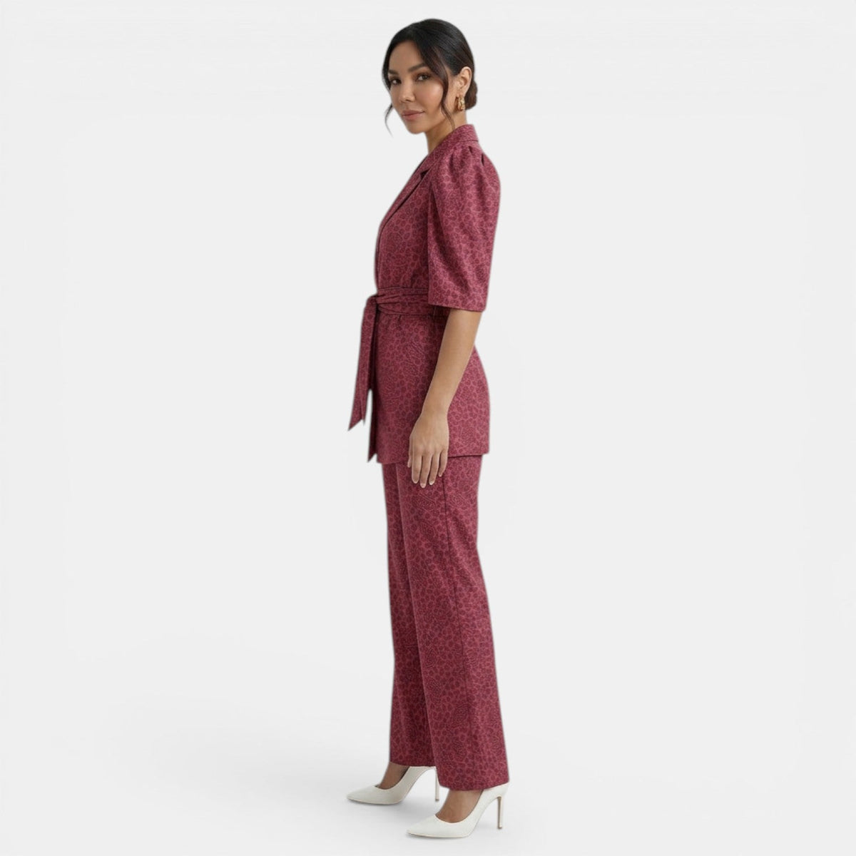 Nicoinia | Elegant Two-Piece Set with Puff Sleeves