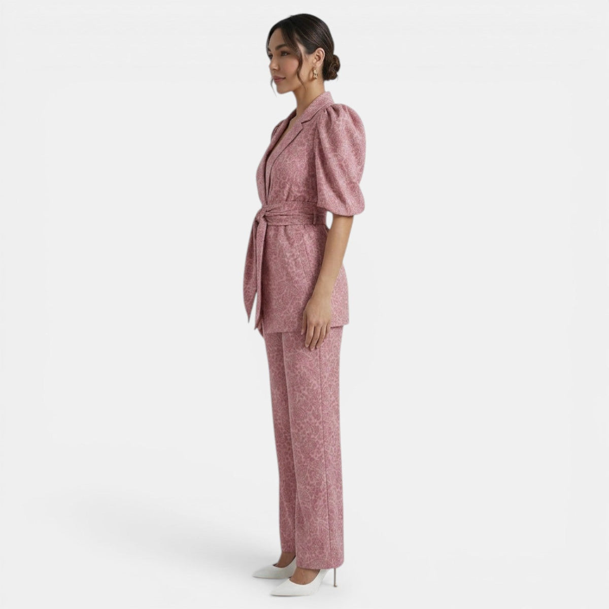 Nicoinia | Elegant Two-Piece Set with Puff Sleeves