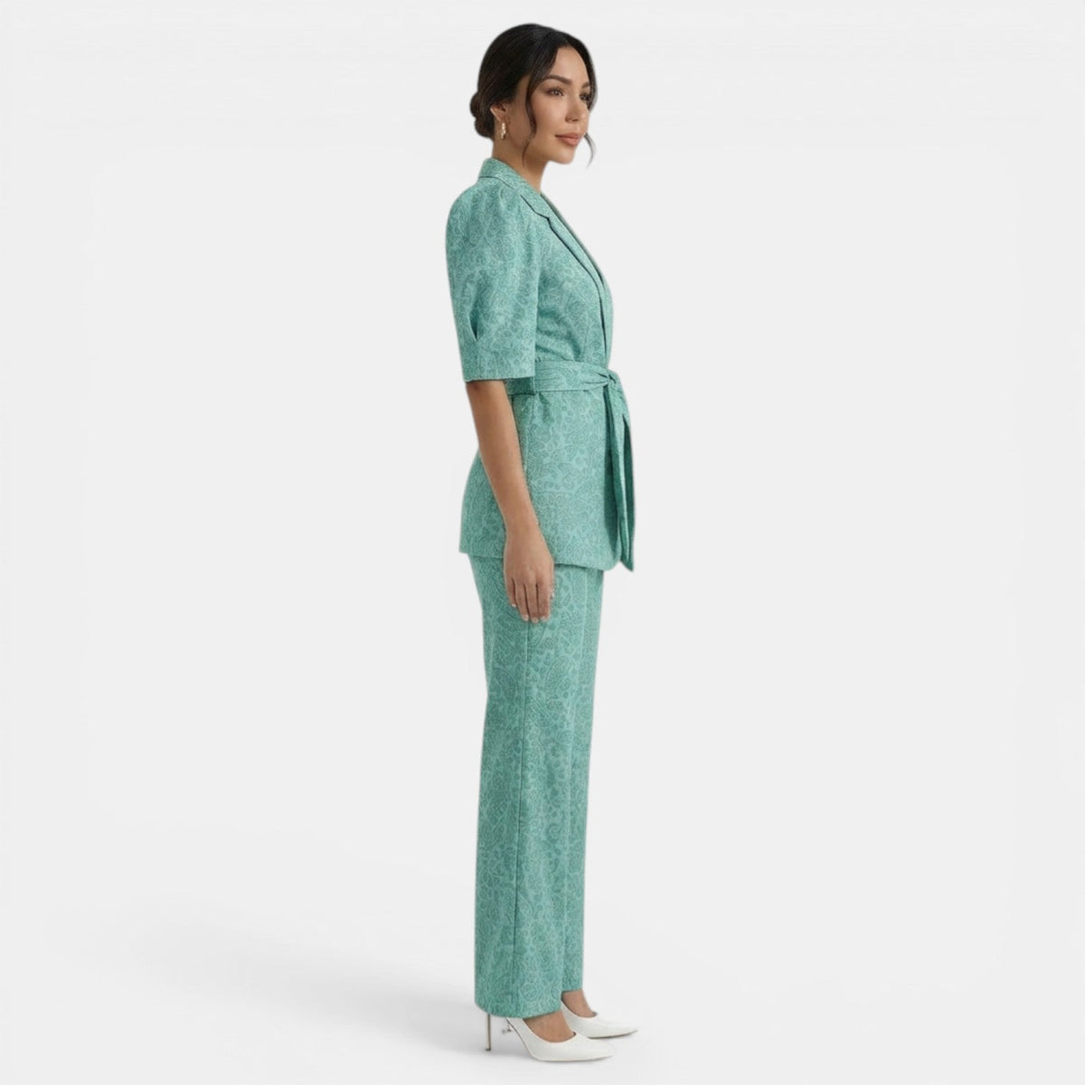 Nicoinia | Elegant Two-Piece Set with Puff Sleeves