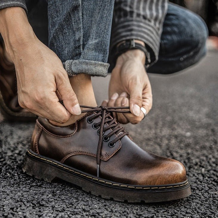 Davey | Derby Shoes With Laces and Contrast Stitching