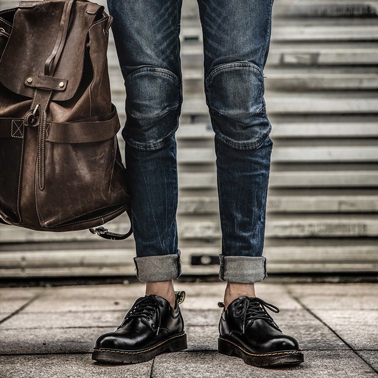 Davey | Derby Shoes With Laces and Contrast Stitching