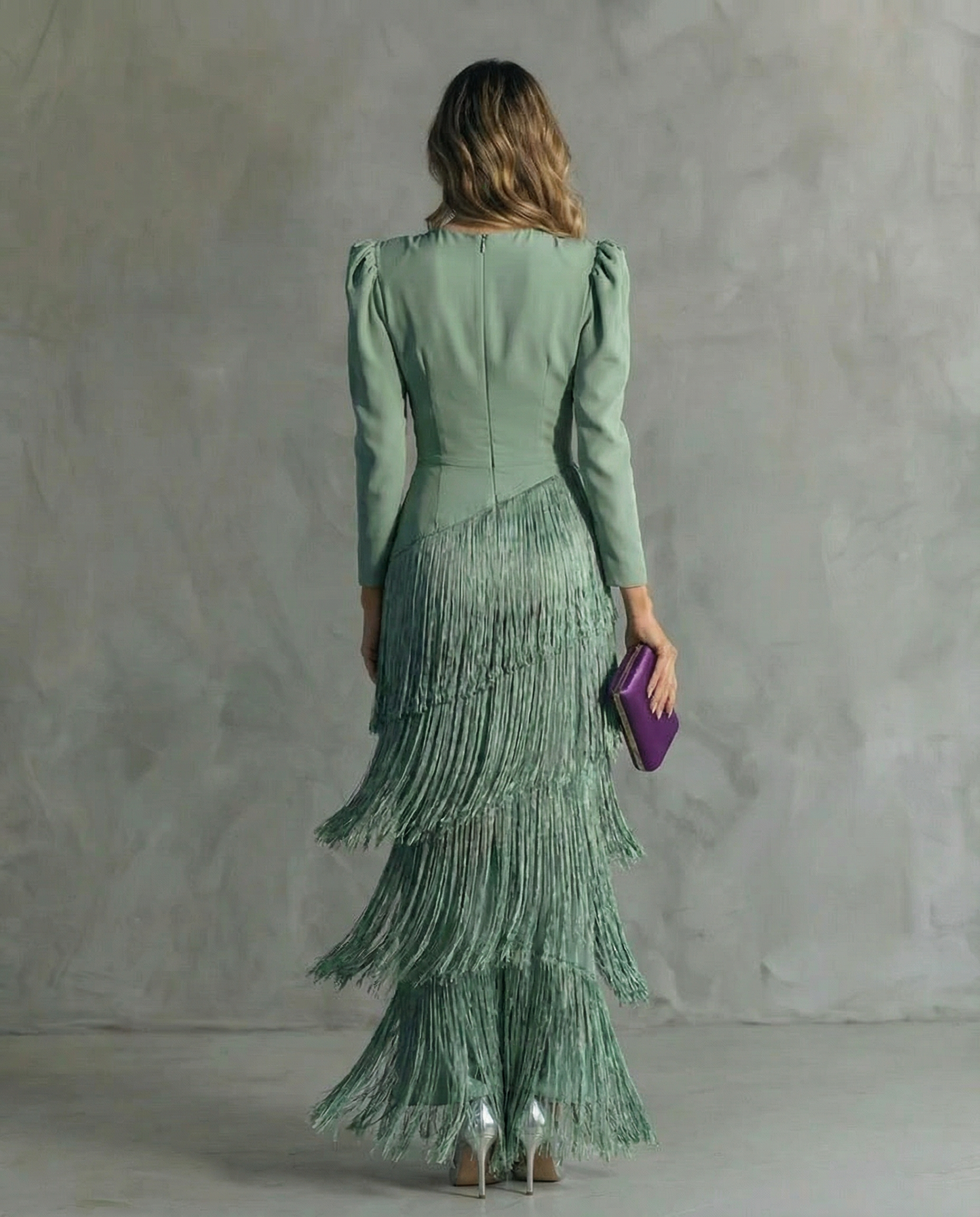Nipuni | Fringe Tassel V Neck Maxi Dress