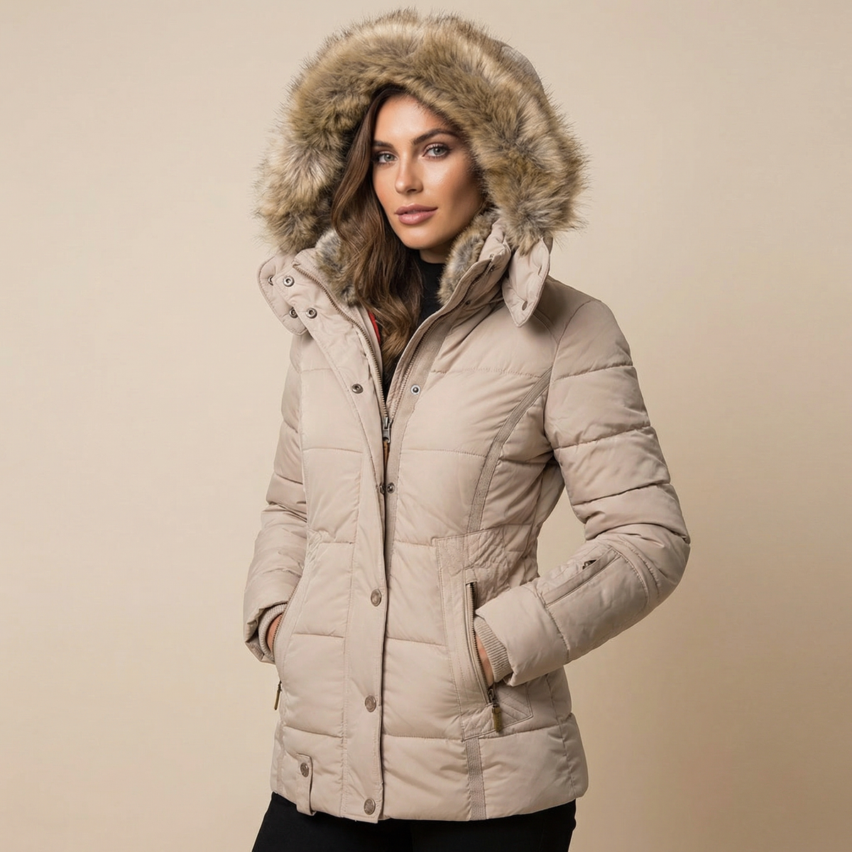 Viviica | Quilted Jacket with Removable Hood