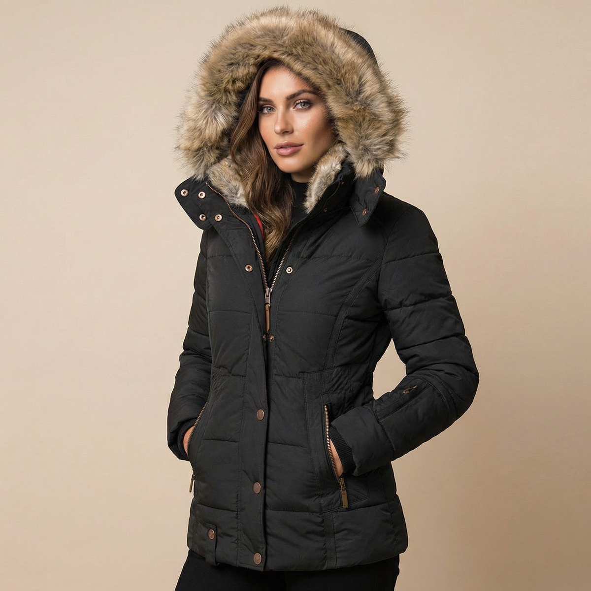 Viviica | Quilted Jacket with Removable Hood