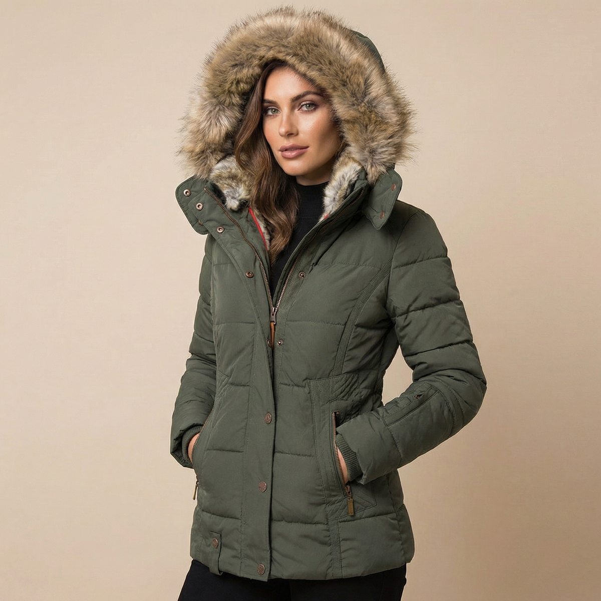 Viviica | Quilted Jacket with Removable Hood