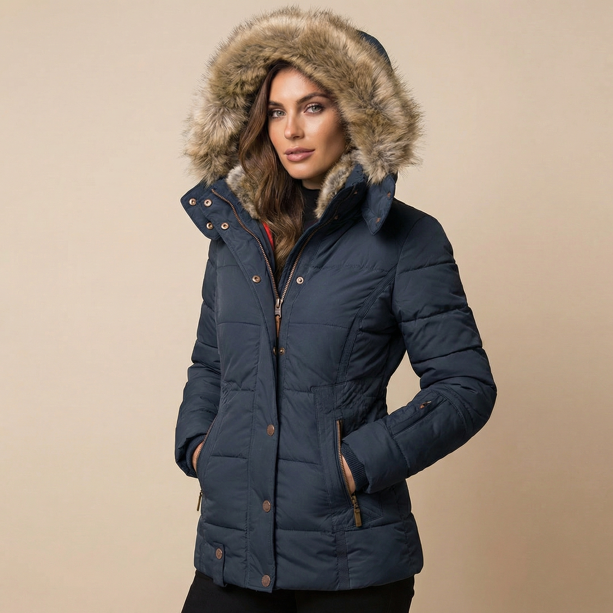 Viviica | Quilted Jacket with Removable Hood