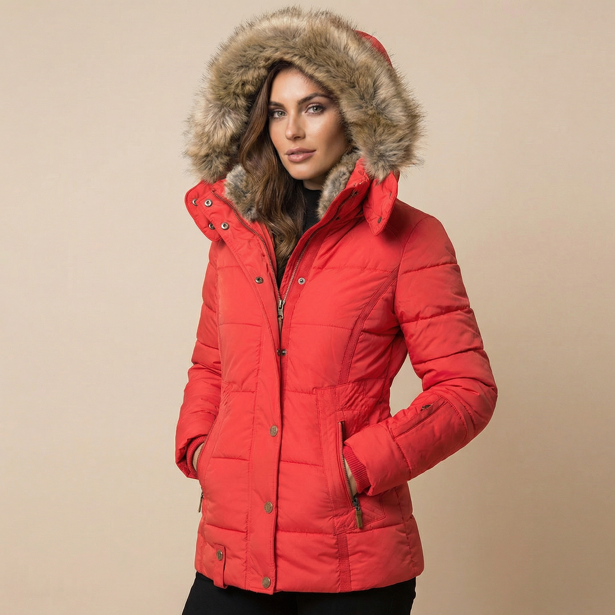 Viviica | Quilted Jacket with Removable Hood