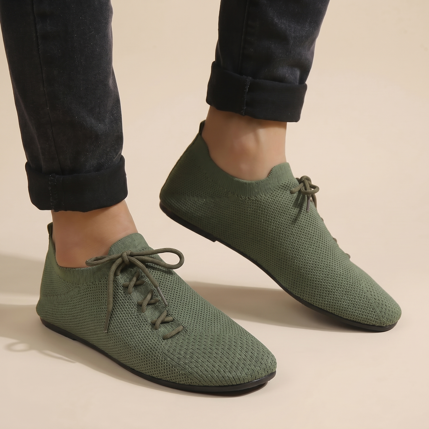 Denilson | Lace Up Knitted Loafers