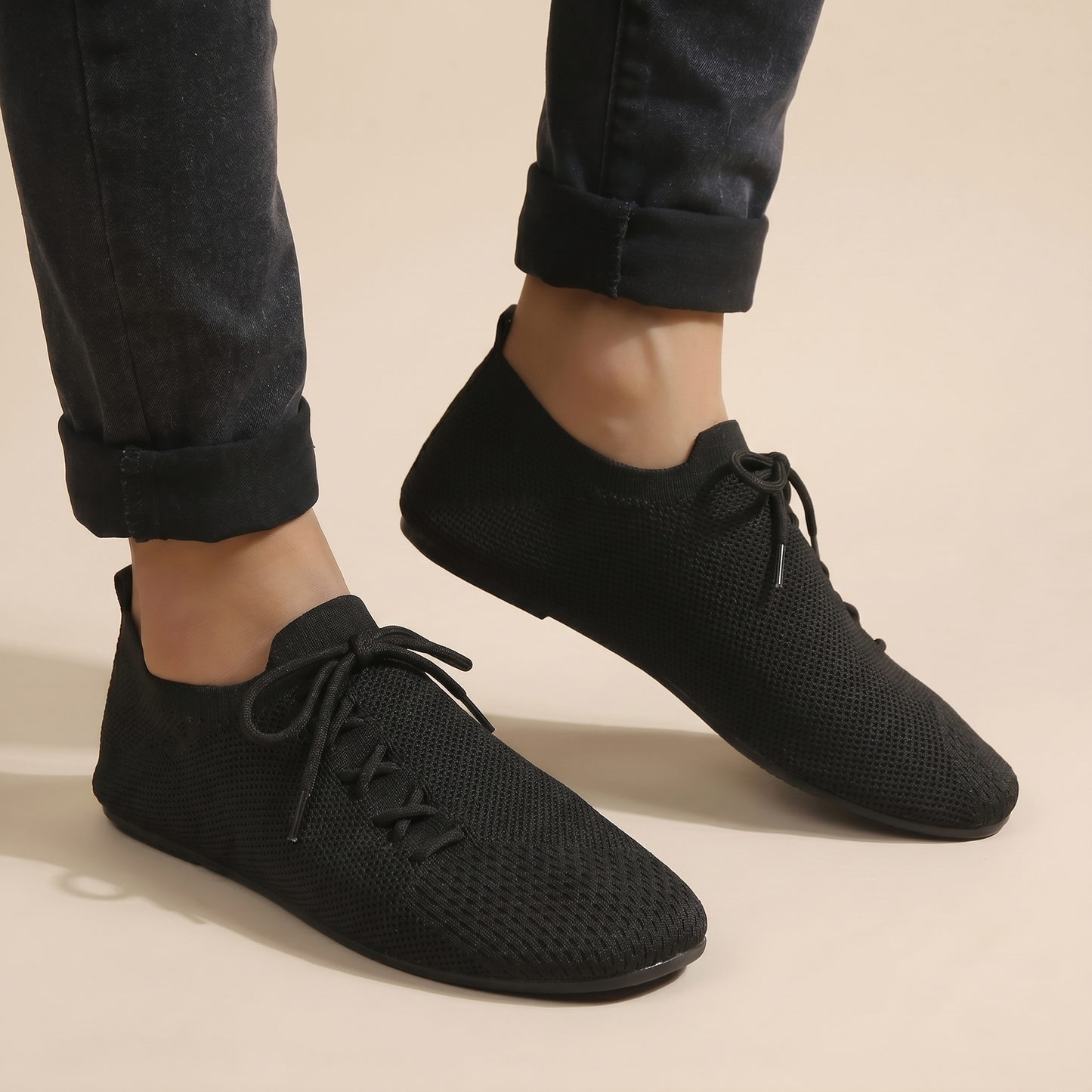 Denilson | Lace Up Knitted Loafers