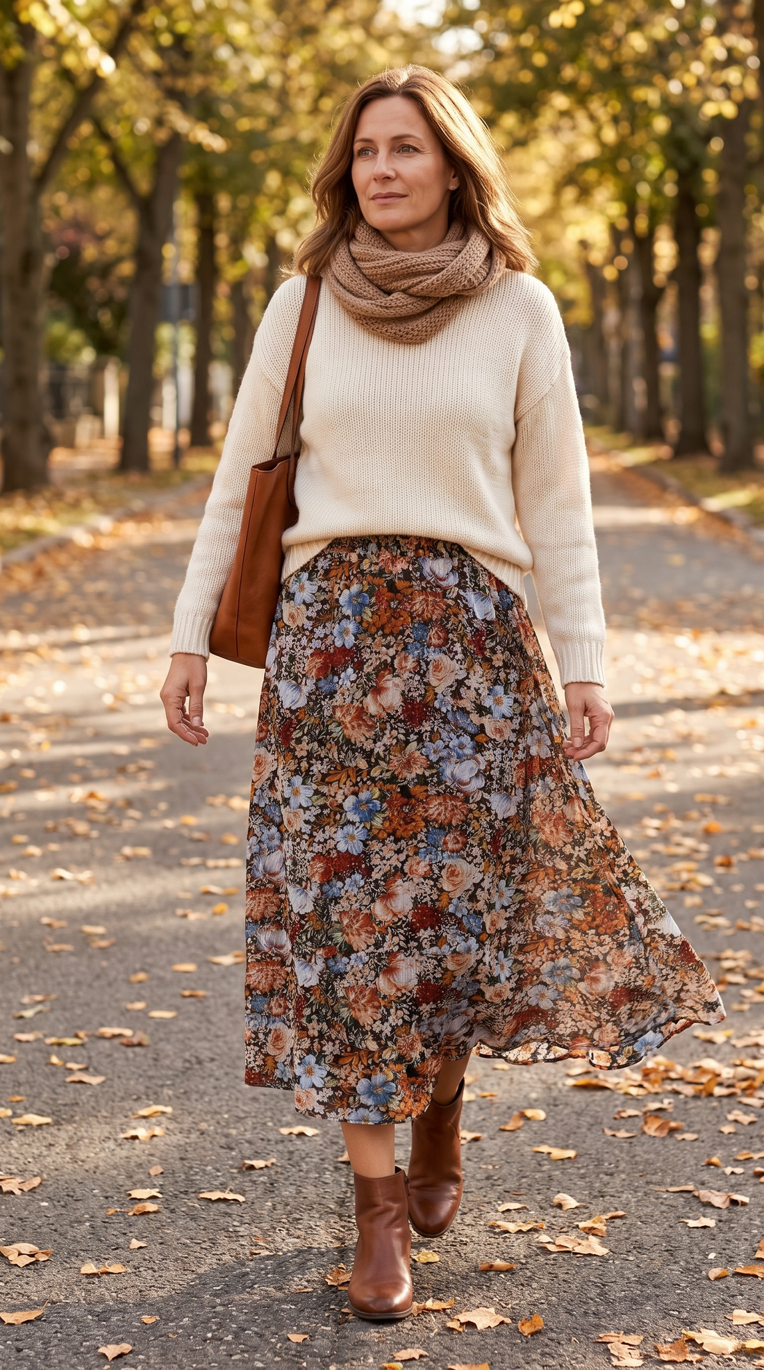 Astronys | Floral Print Maxi Skirt with Elastic Waist