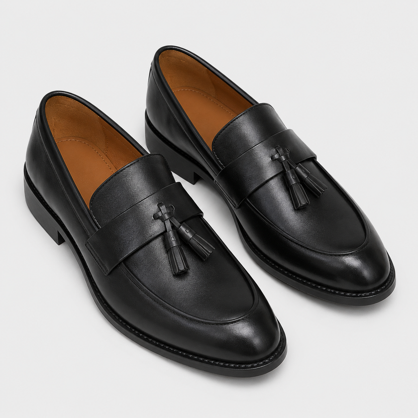 Leonides | Loafers With Tassels and Low Block Heels