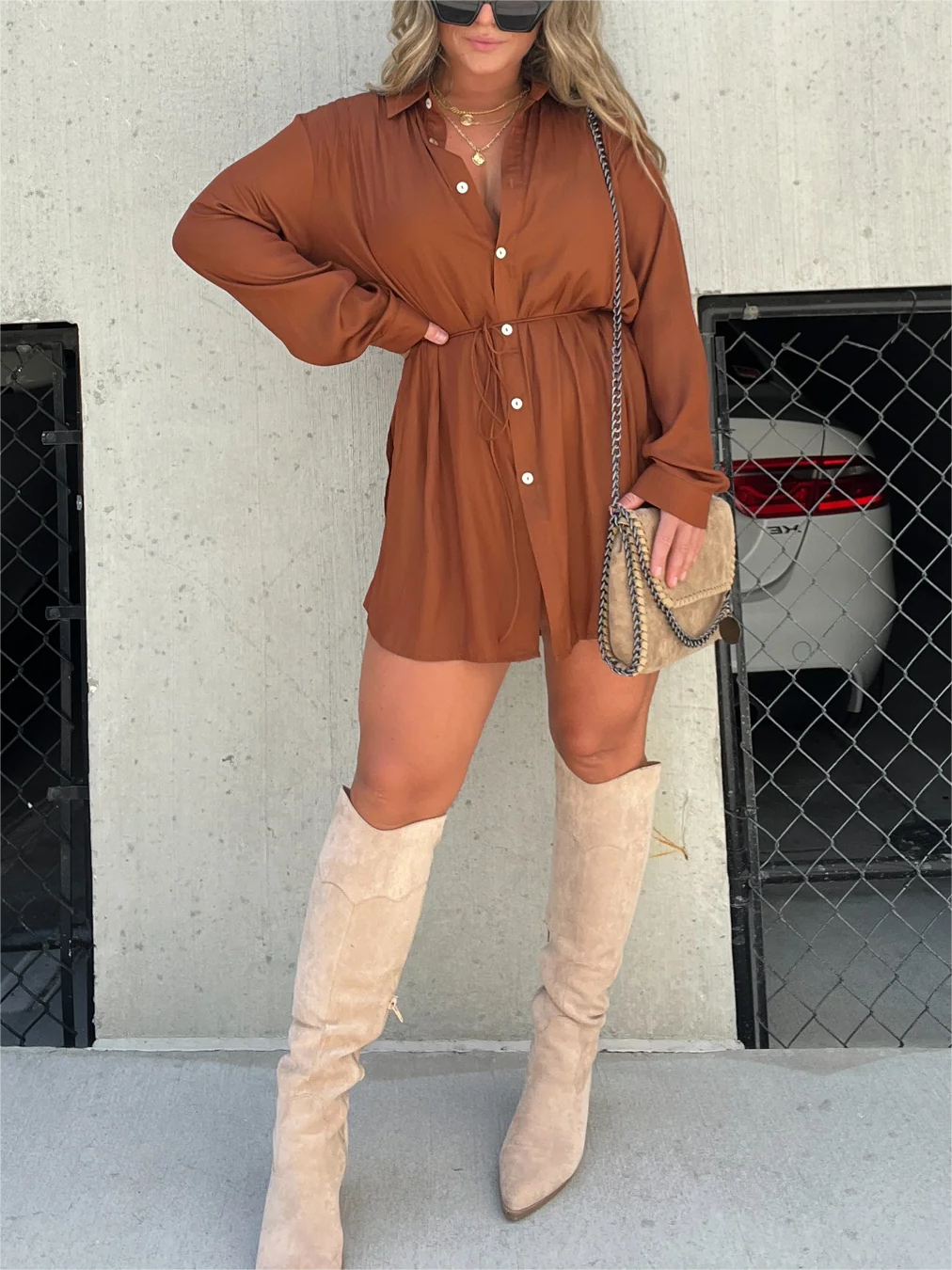 Giulia | Loose Turn-Down Collar Shirt Shorts Set