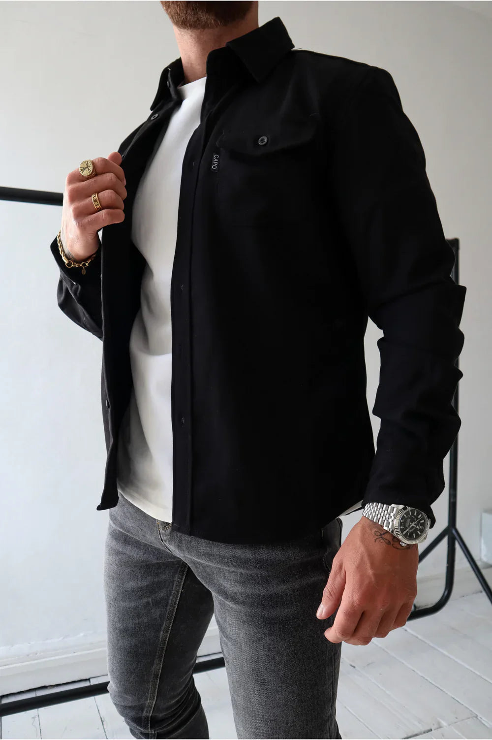 Benton | Utility Overshirt with Flap Chest Pockets