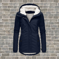 Estefana | Hooded Long Sleeve Fleece-Lined Parka Coat