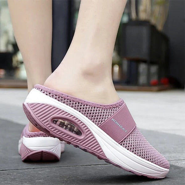 Rosalba | Mules With Mesh Uppers and Wide Bands