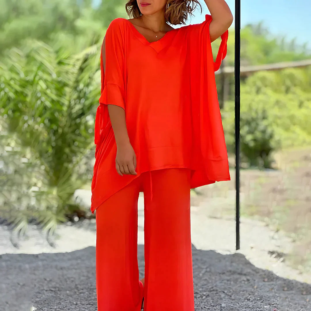 Lucee | Wide Leg Two Piece Lounge Set
