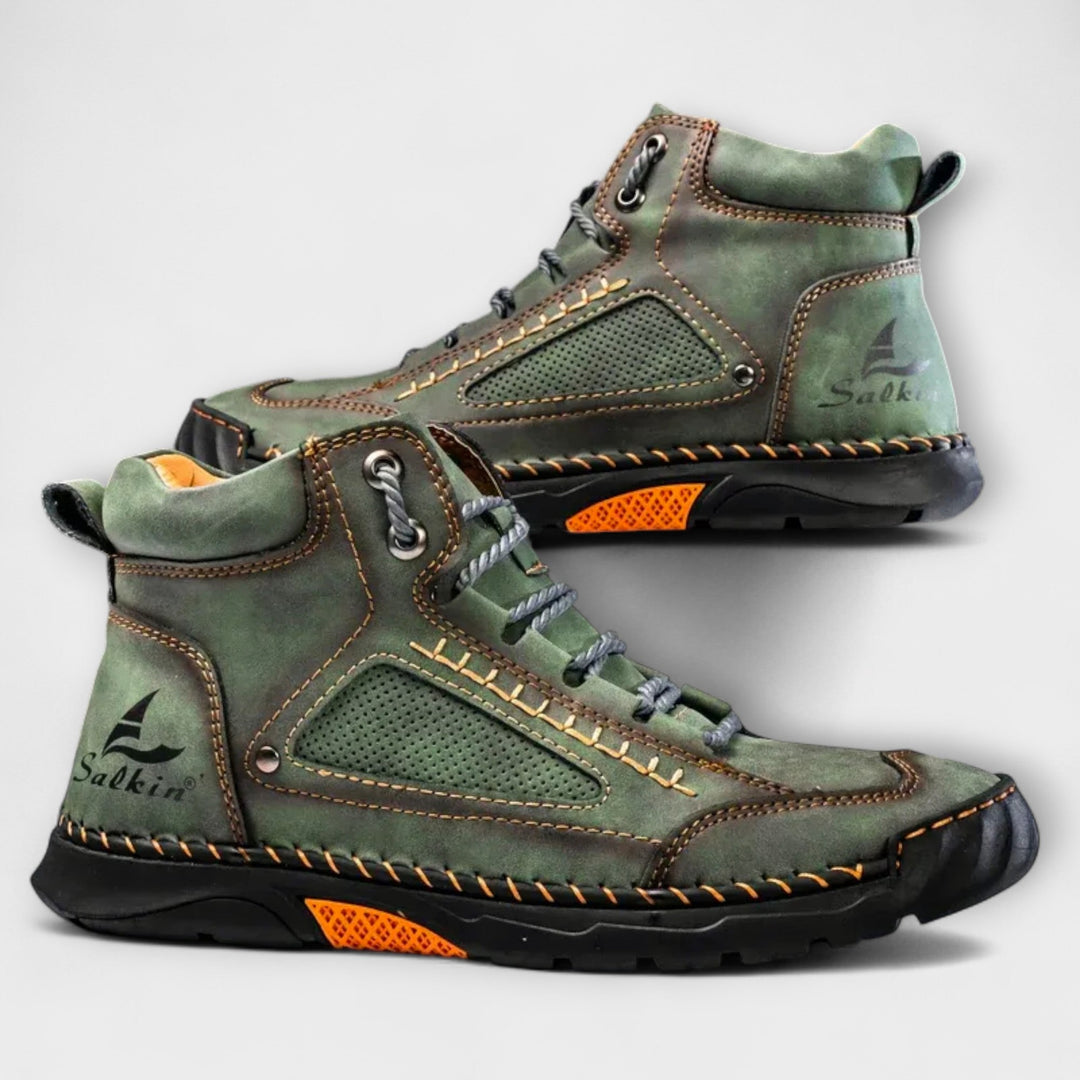 VardenRidge | Ankle Boots Lace-Up Contrast Stitch Sole