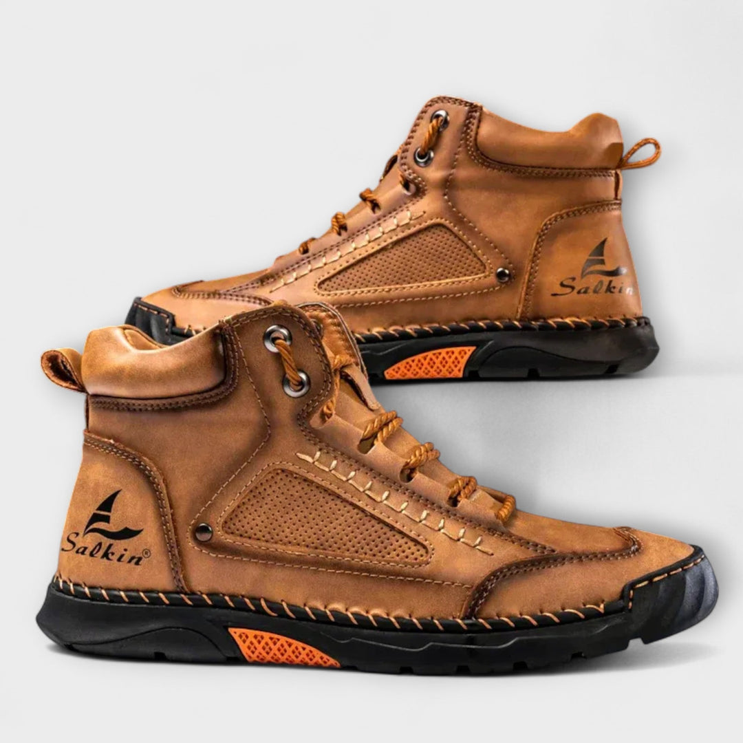 VardenRidge | Ankle Boots Lace-Up Contrast Stitch Sole