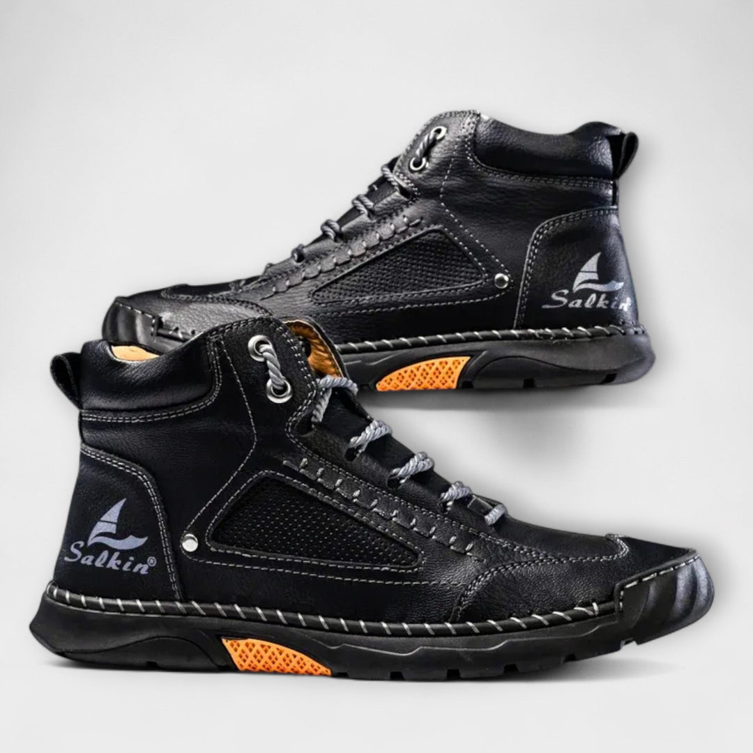 VardenRidge | Ankle Boots Lace-Up Contrast Stitch Sole