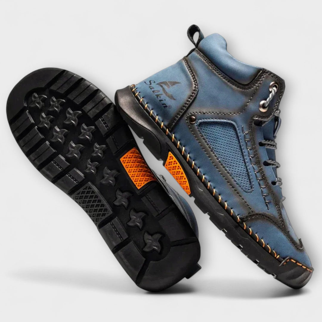 VardenRidge | Ankle Boots Lace-Up Contrast Stitch Sole