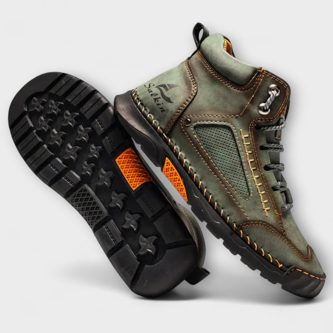 VardenRidge | Ankle Boots Lace-Up Contrast Stitch Sole