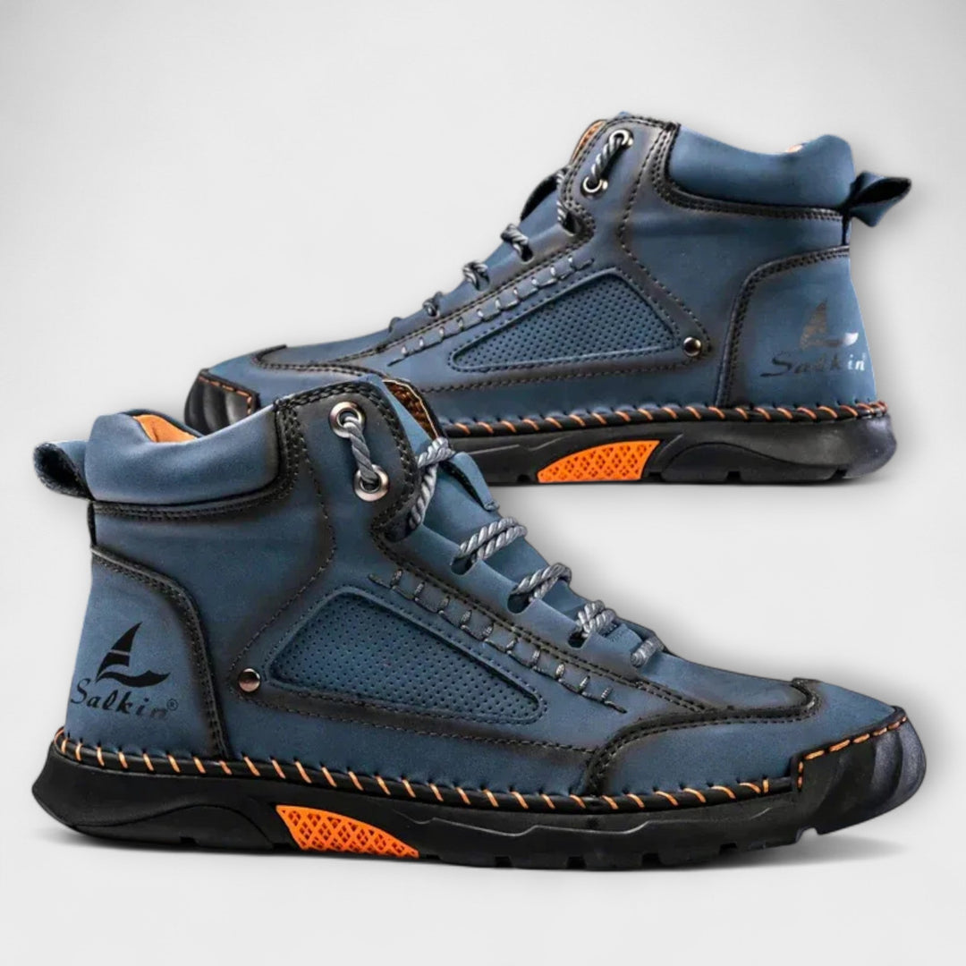 VardenRidge | Ankle Boots Lace-Up Contrast Stitch Sole