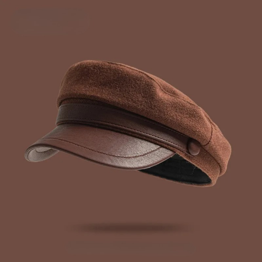 Zivko | Newsboy Cap Brown Curved Brim Hat