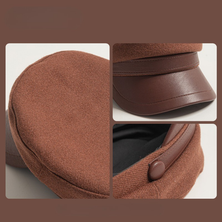 Zivko | Newsboy Cap Brown Curved Brim Hat