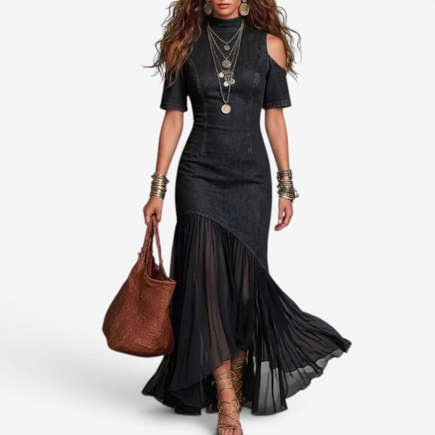 Lyttia | Cold Shoulder Maxi Dress