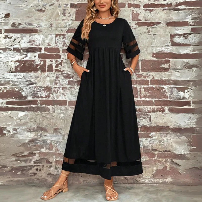 Dayena | Maxi Dress Mesh Sleeve