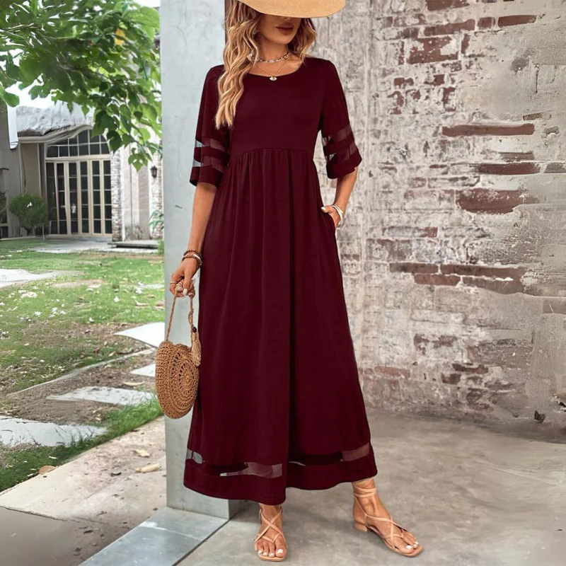 Dayena | Maxi Dress Mesh Sleeve