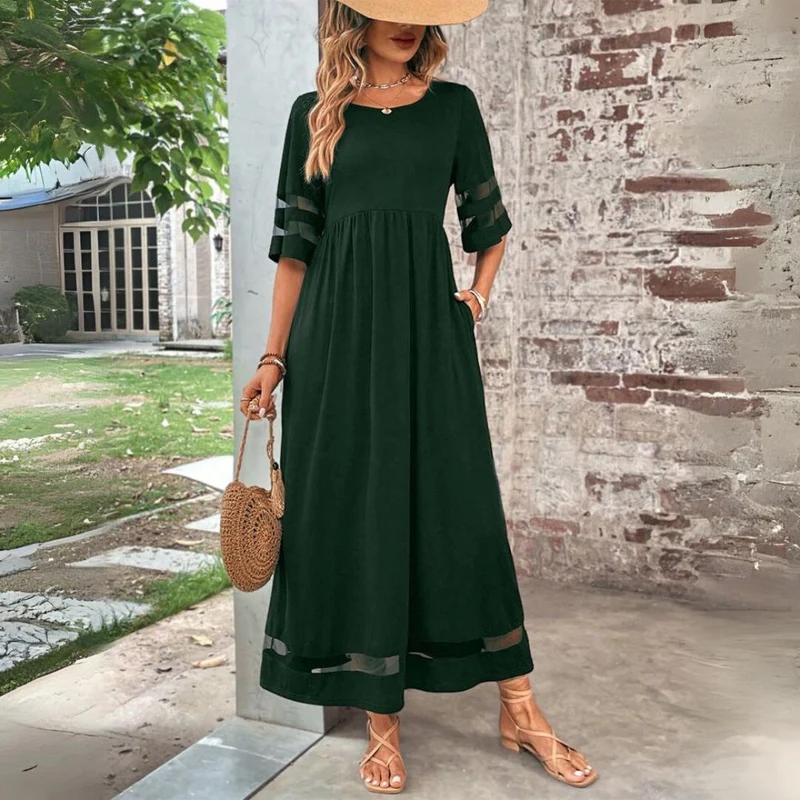 Dayena | Maxi Dress Mesh Sleeve